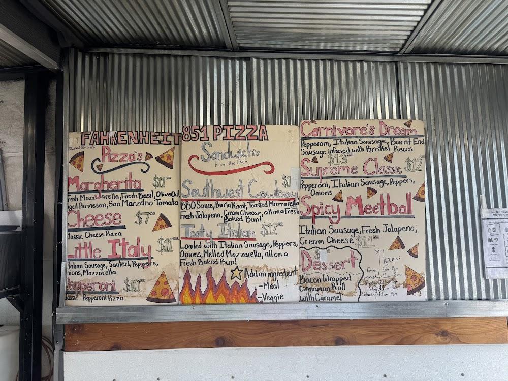 Fahrenheit 851 Pizza Shop Menu image 3